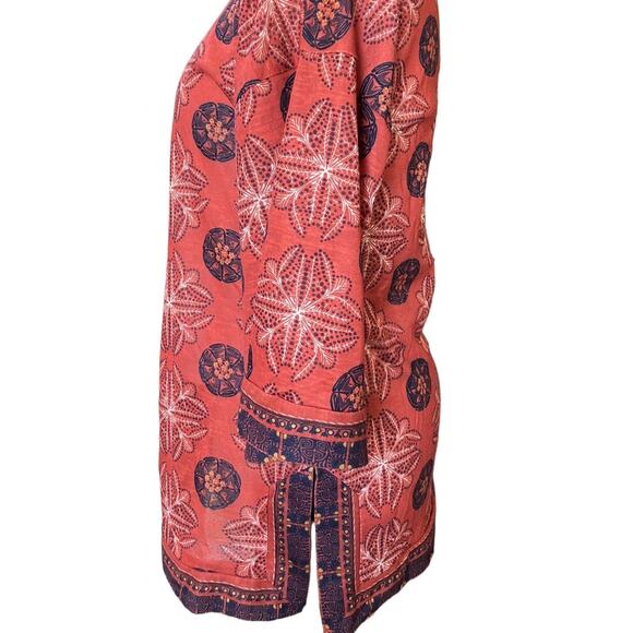 Simple By Suzanne Betro Women's Multicolor Print Open Front Knit Kimono | Size S - Picture 7 of 10
